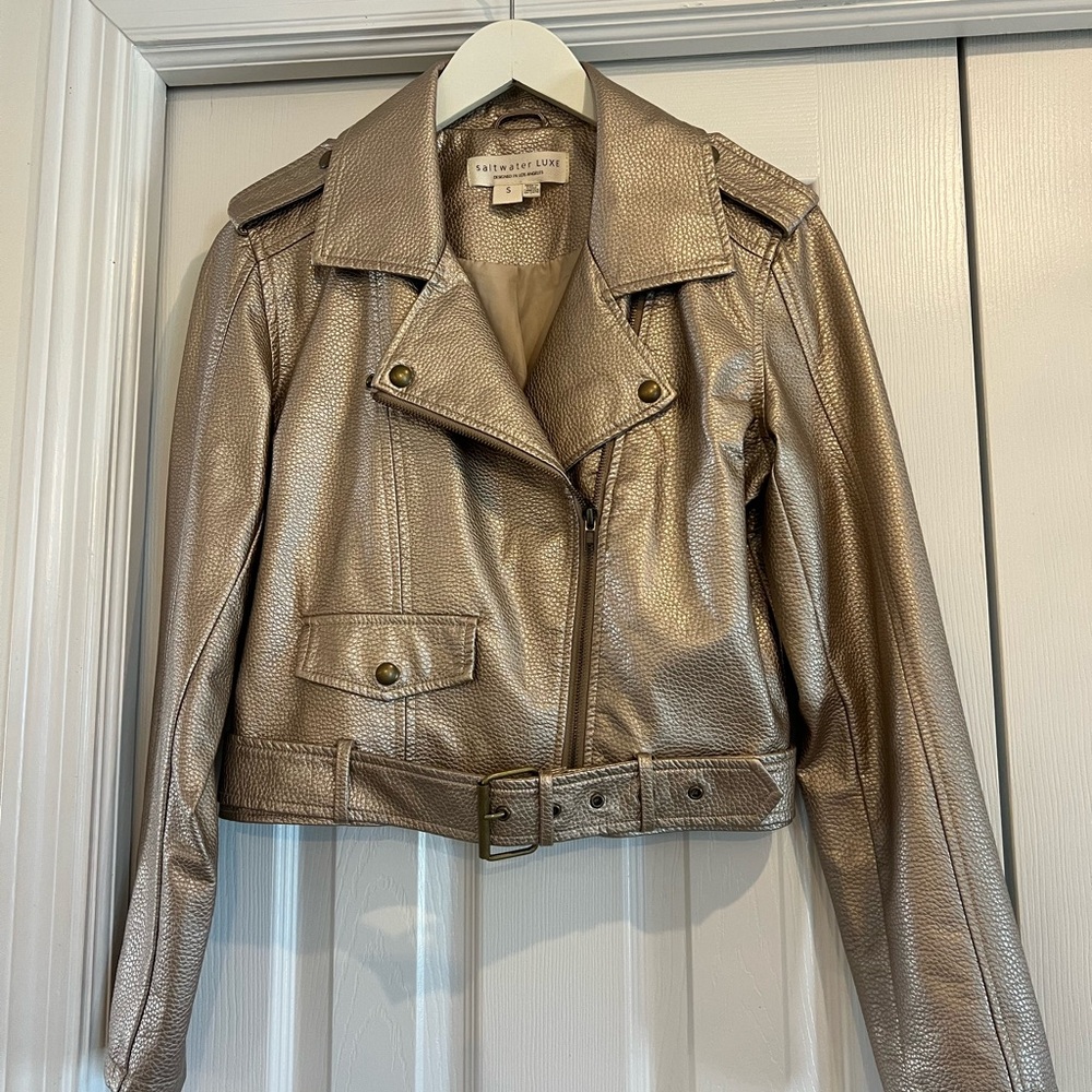 Saltwater LUXE Metallic Faux Leather Jacket